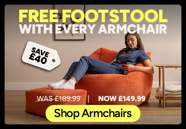 Free Footstool with Armchair Bean Bags