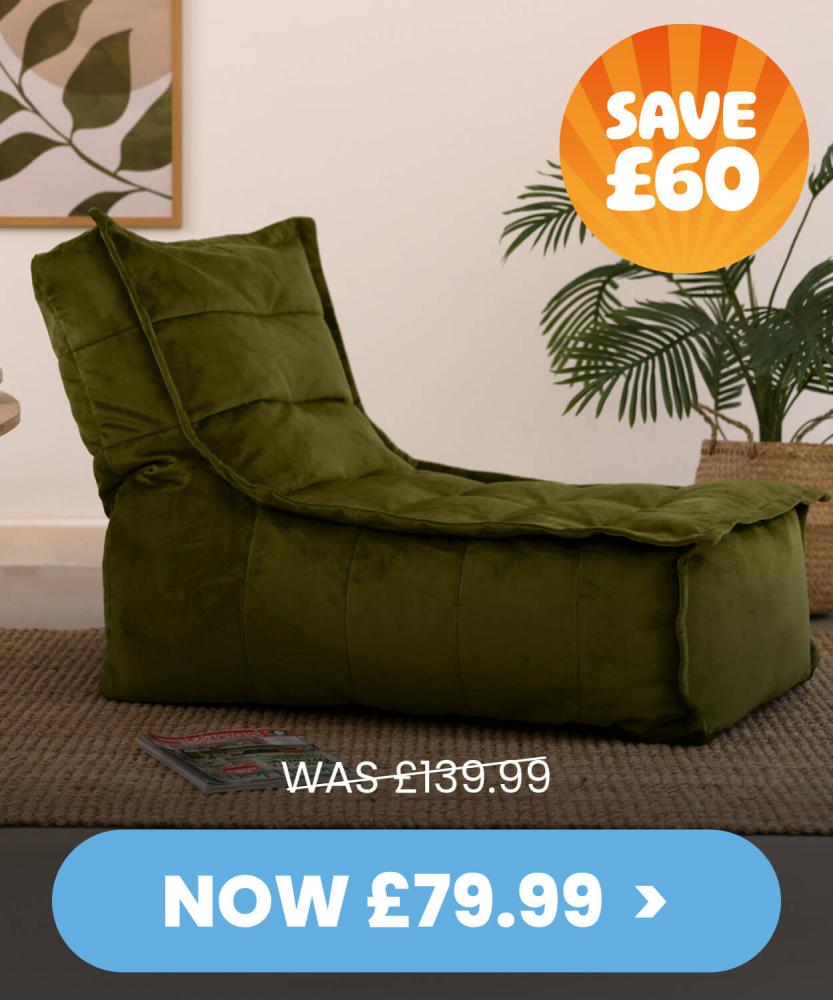 Dolce Velvet Lounger Bean Bag