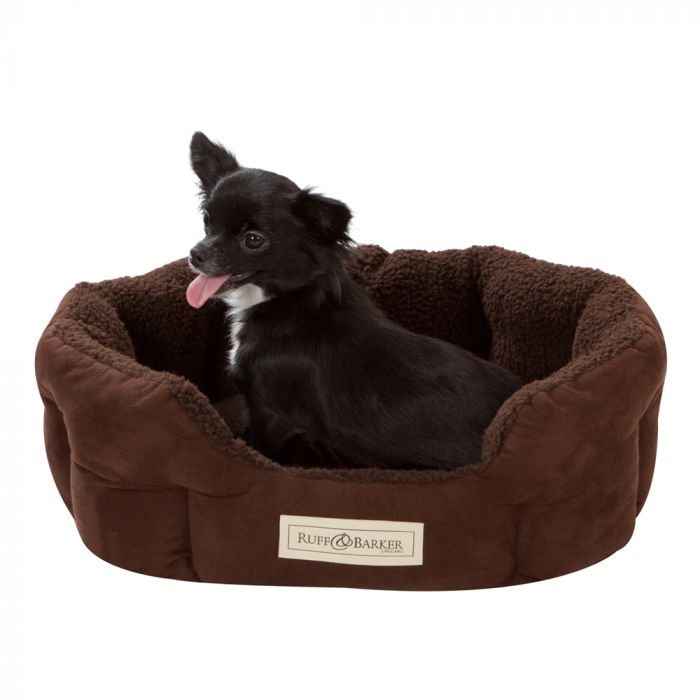 Ruff \u0026 Barker® Oval Dog Bed Brown SMALL