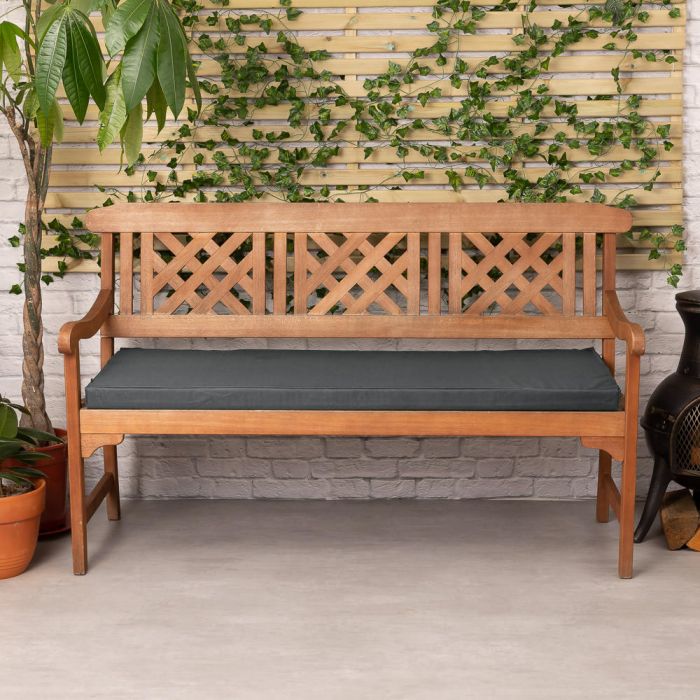 Veeva® Large Garden Bench Pad Charcoal Grey