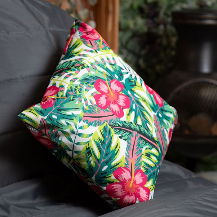 Veeva® Tropical Flower Print Outdoor Cushion