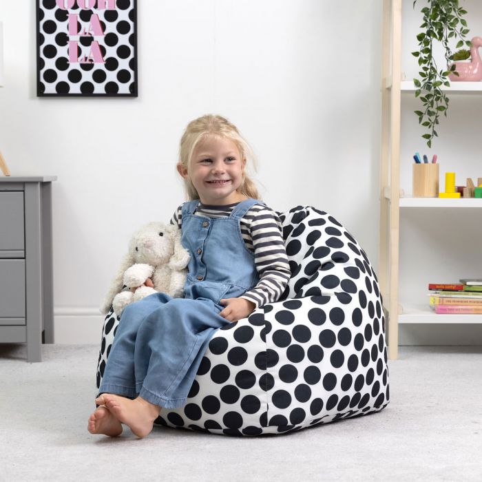 Majestc Home Goods Polka Dot Small Classc Bean Bag (Lavender Polka