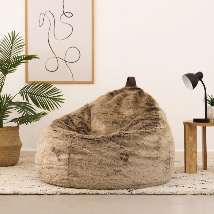 icon Mink Faux Fur Cocoon Bean Bag