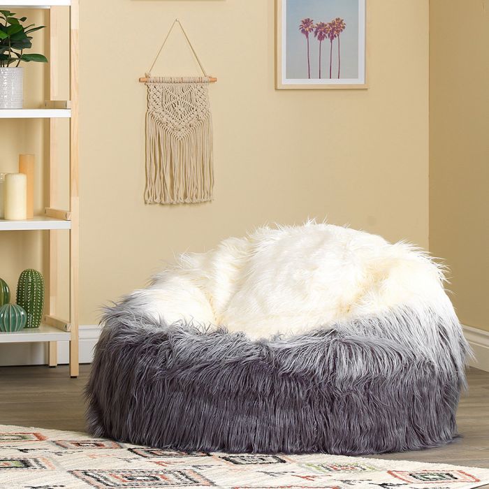 icon® Frida Ombre Mongolian Faux Fur Bean Bag