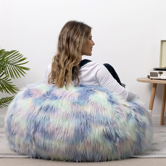 icon Unicorn Faux Fur Bean Bag