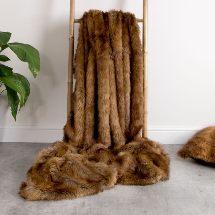 Icon Luxury Faux Fur Throw, Luxury Fur Throws For Sofas