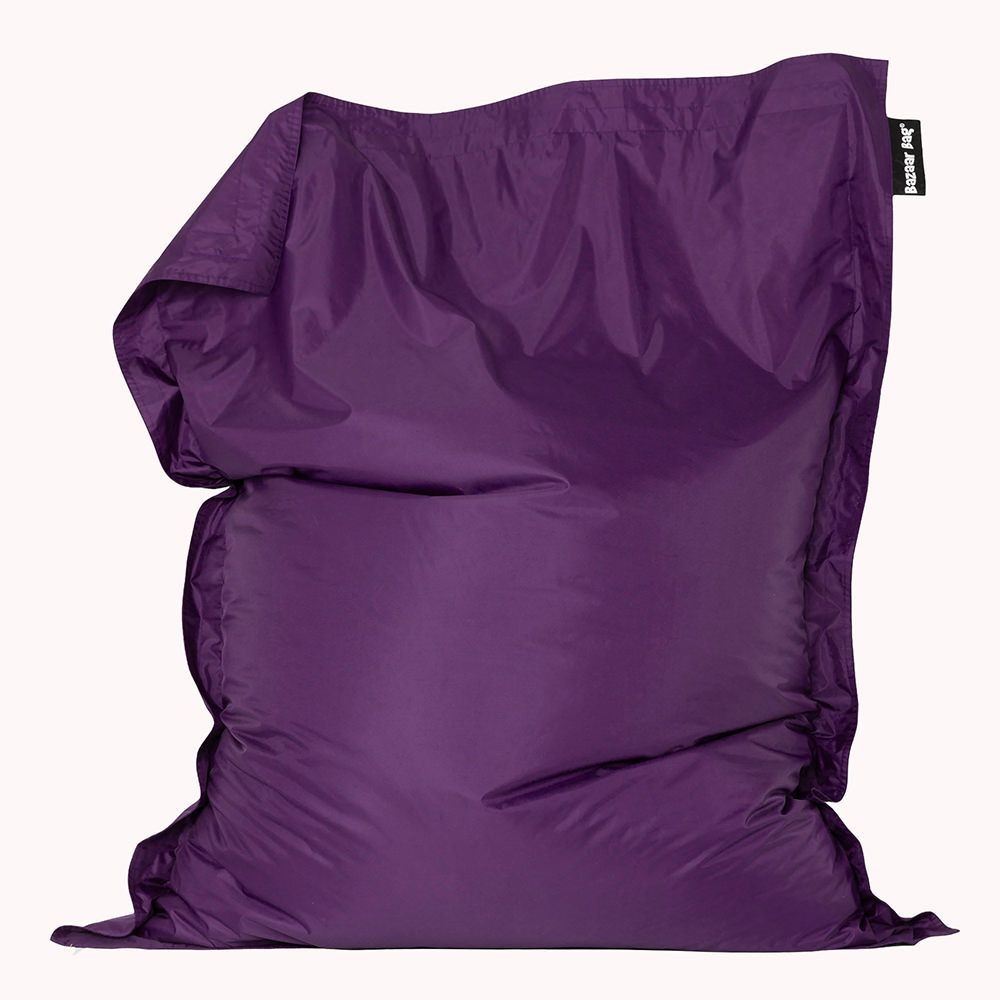 Bazaar Bag® Indoor & Outdoor Giant Floor Cushion Bean Bag, Mulberry Purple