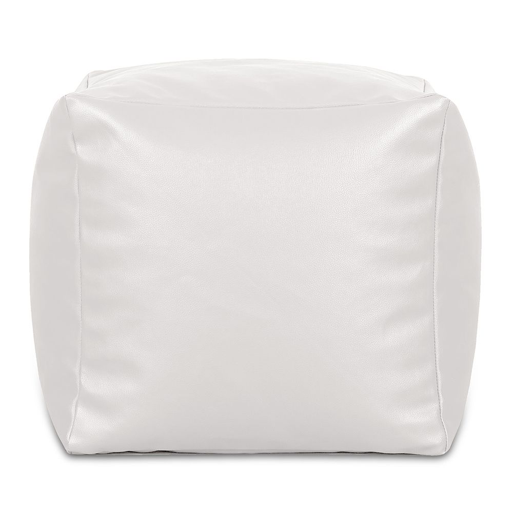 White Faux Leather Cube Bean Bag