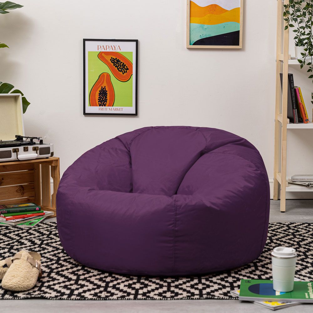 icon® Classic Indoor-Outdoor Bean Bag, Mulberry Purple