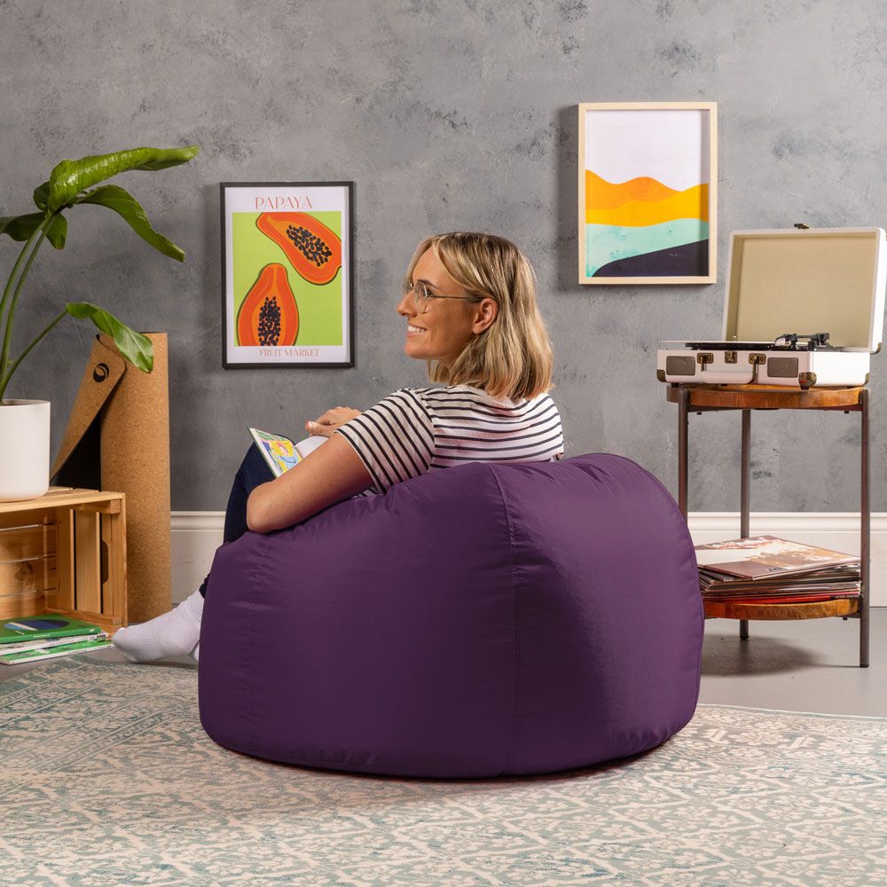 icon® Classic Indoor-Outdoor Bean Bag, Mulberry Purple
