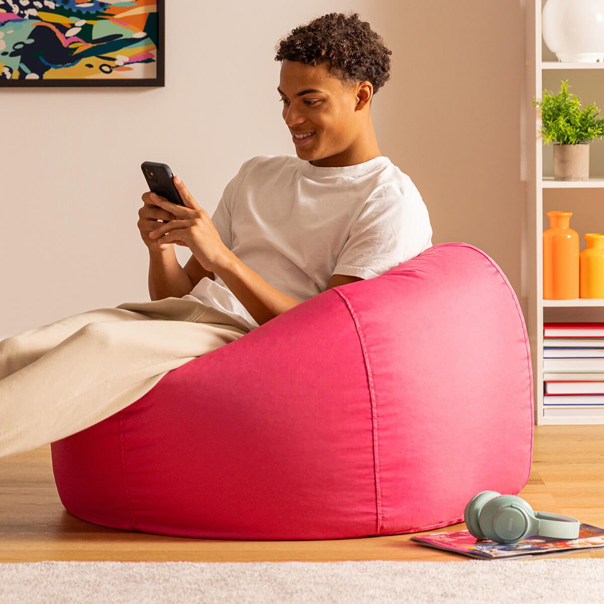 icon® Classic Indoor-Outdoor Bean Bag, Pink