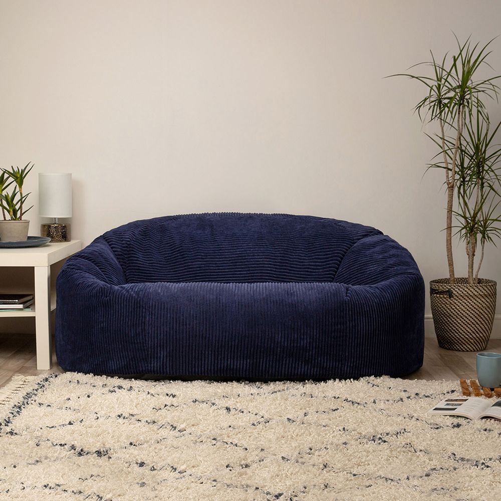 icon® Soul Giant Two-Seater Bean Bag, Navy