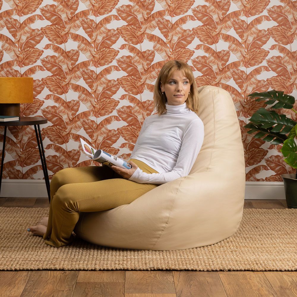 Gaming Bean Bag Recliner Faux Leather