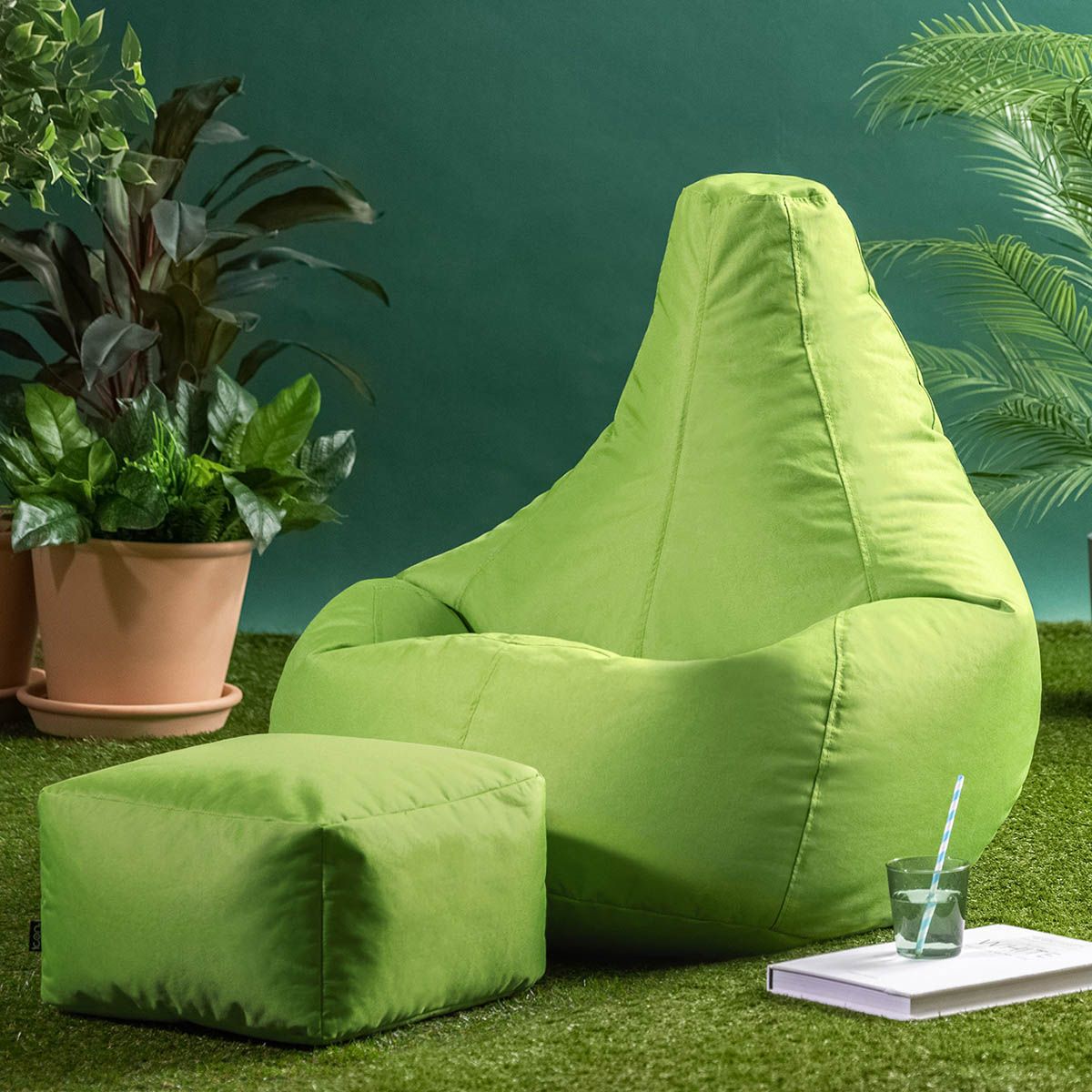 Veeva® Indoor-Outdoor Bean Bag & Footstool