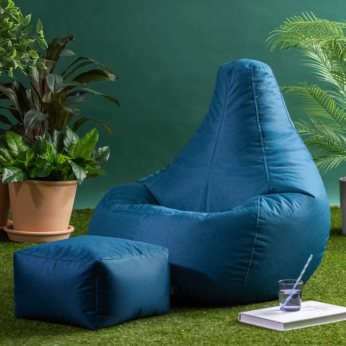 Veeva® Indoor-Outdoor Bean Bag & Footstool