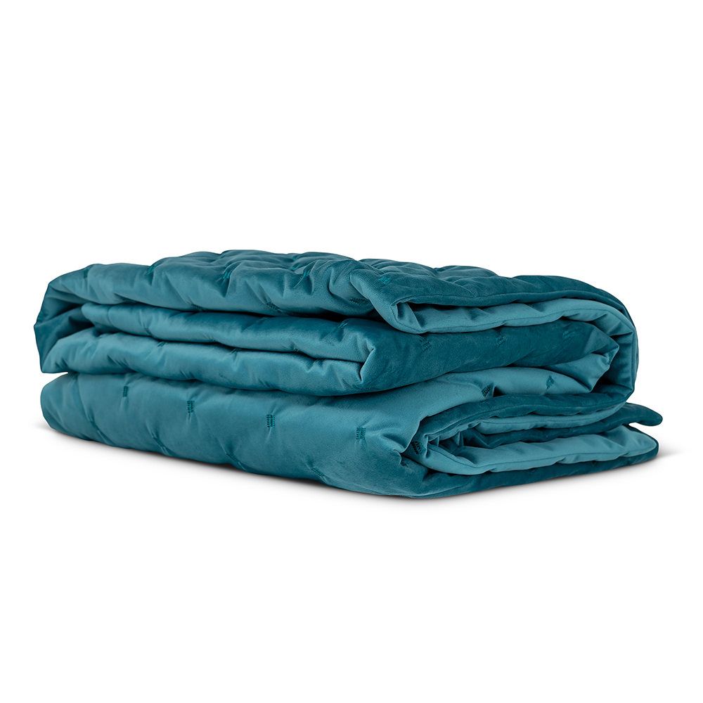 Icon® Rosa Velvet Throw, Teal