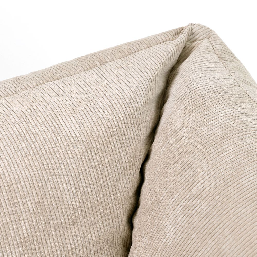 icon Tetra Corduroy Floor Bean Bag Sofa Set, Natural
