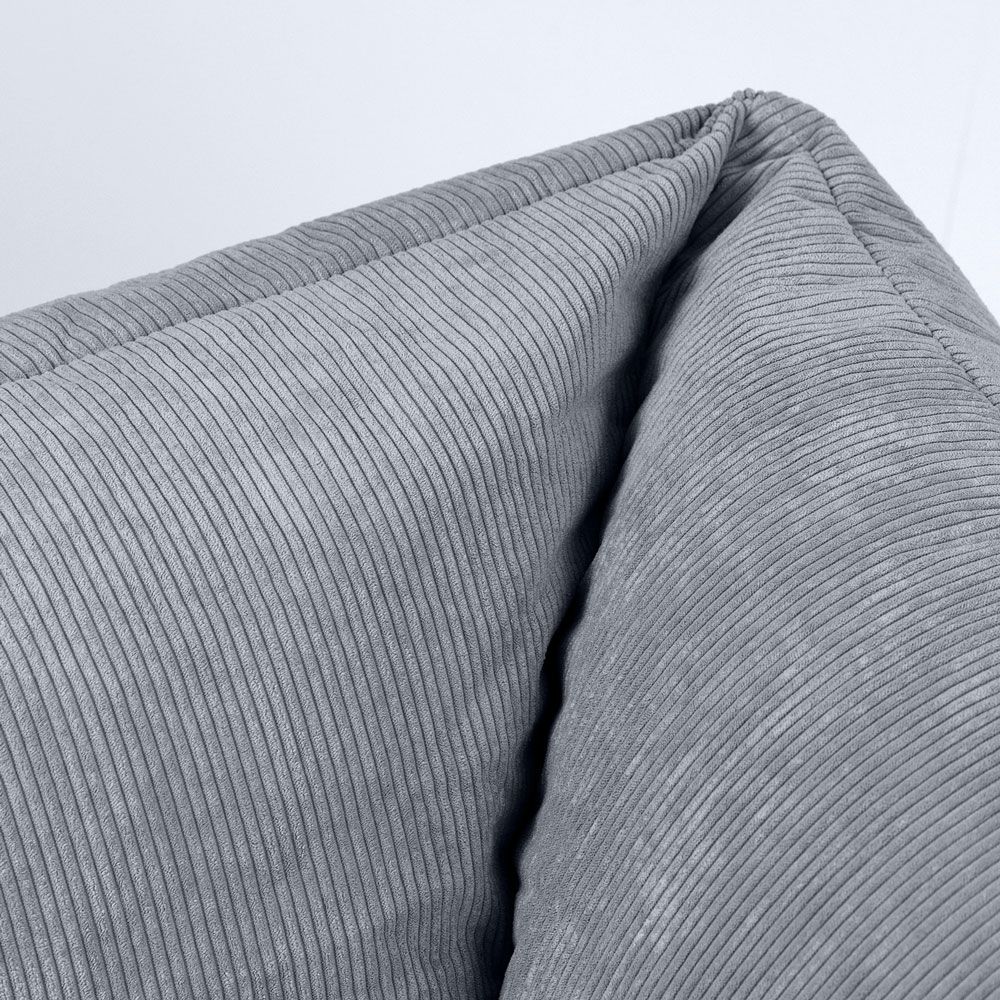 icon Tetra Corduroy Floor Bean Bag Sofa Set, Charcoal