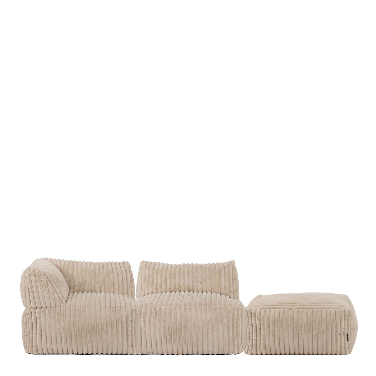 icon® Tetra Sofa Set, Ribbed Faux Fur Natural