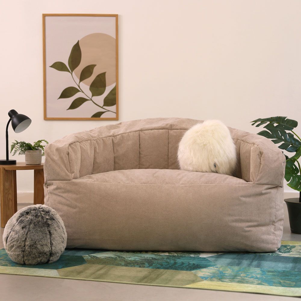 icon® Round Faux Fur Cushion, Pack of 2