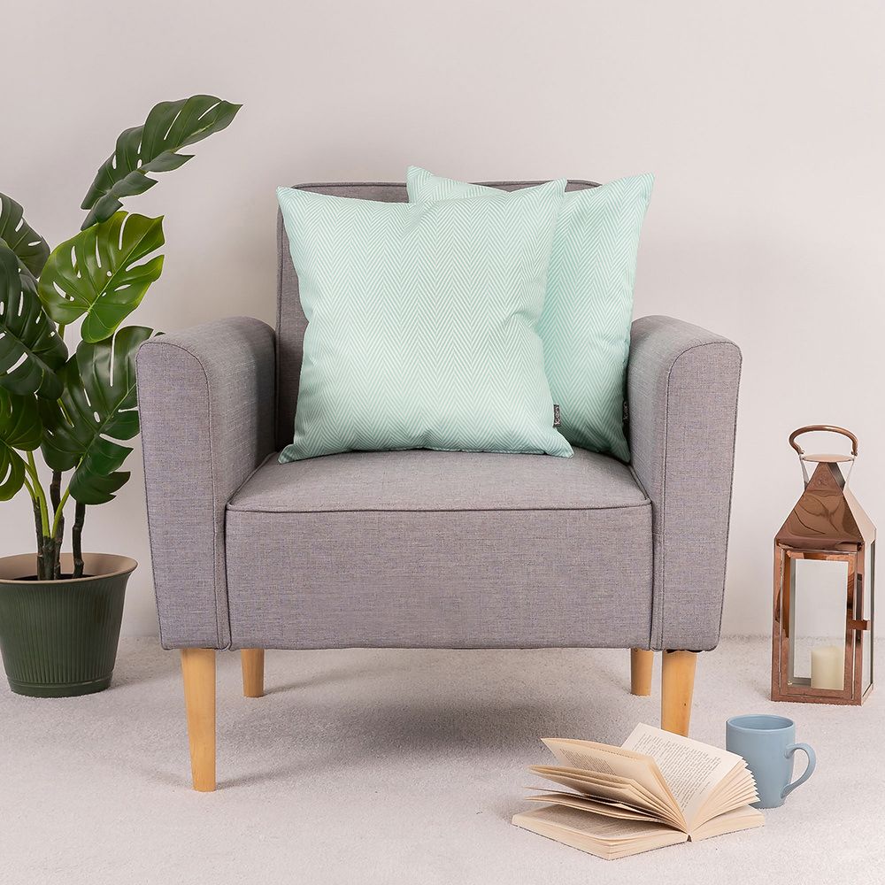 icon® Hej Square Cushion Frozen Blue, Pack of 2