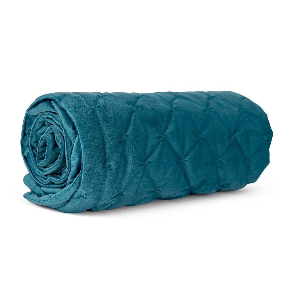 Icon® Rosa Velvet Throw, Teal