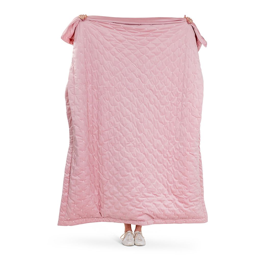 Icon® Rosa Velvet Throw, Rose Dust Pink