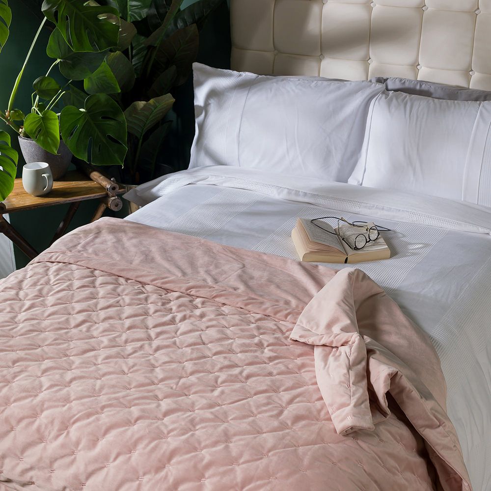 Icon® Rosa Velvet Throw, Rose Dust Pink