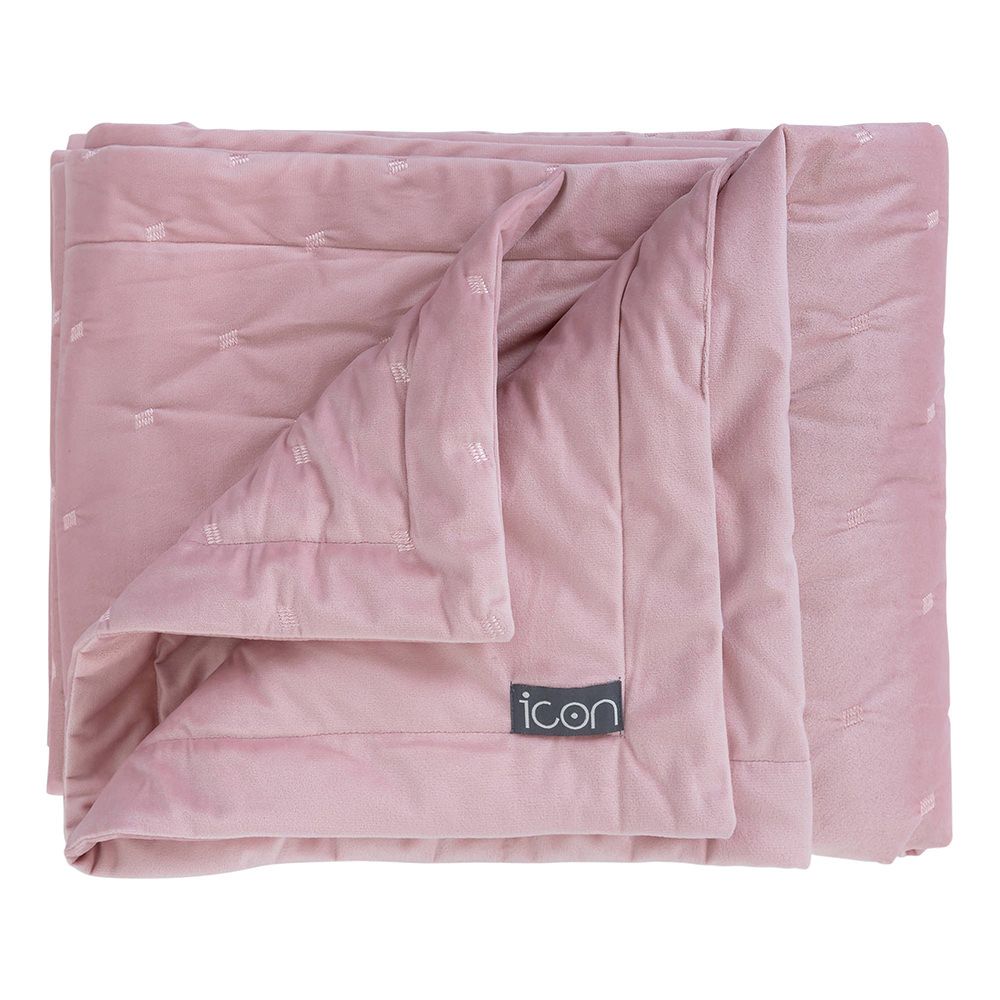 Icon® Rosa Velvet Throw, Rose Dust Pink
