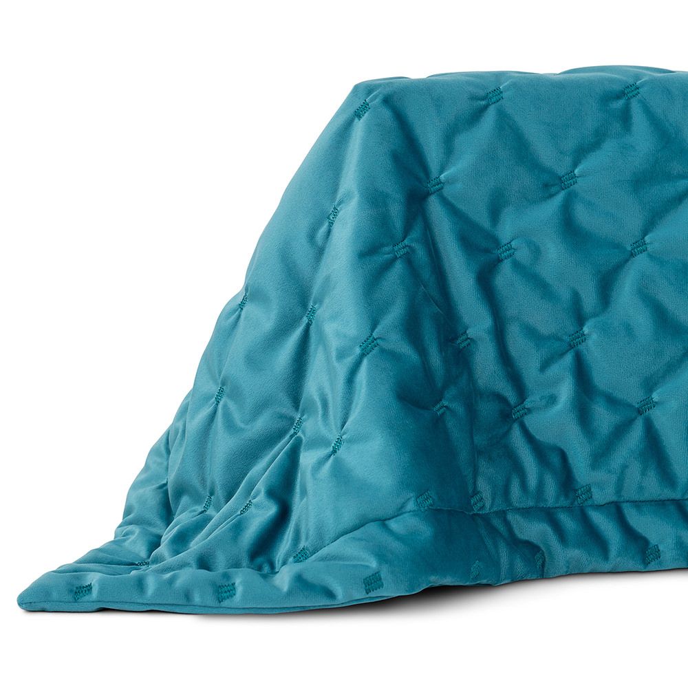 Icon® Rosa Velvet Throw, Teal