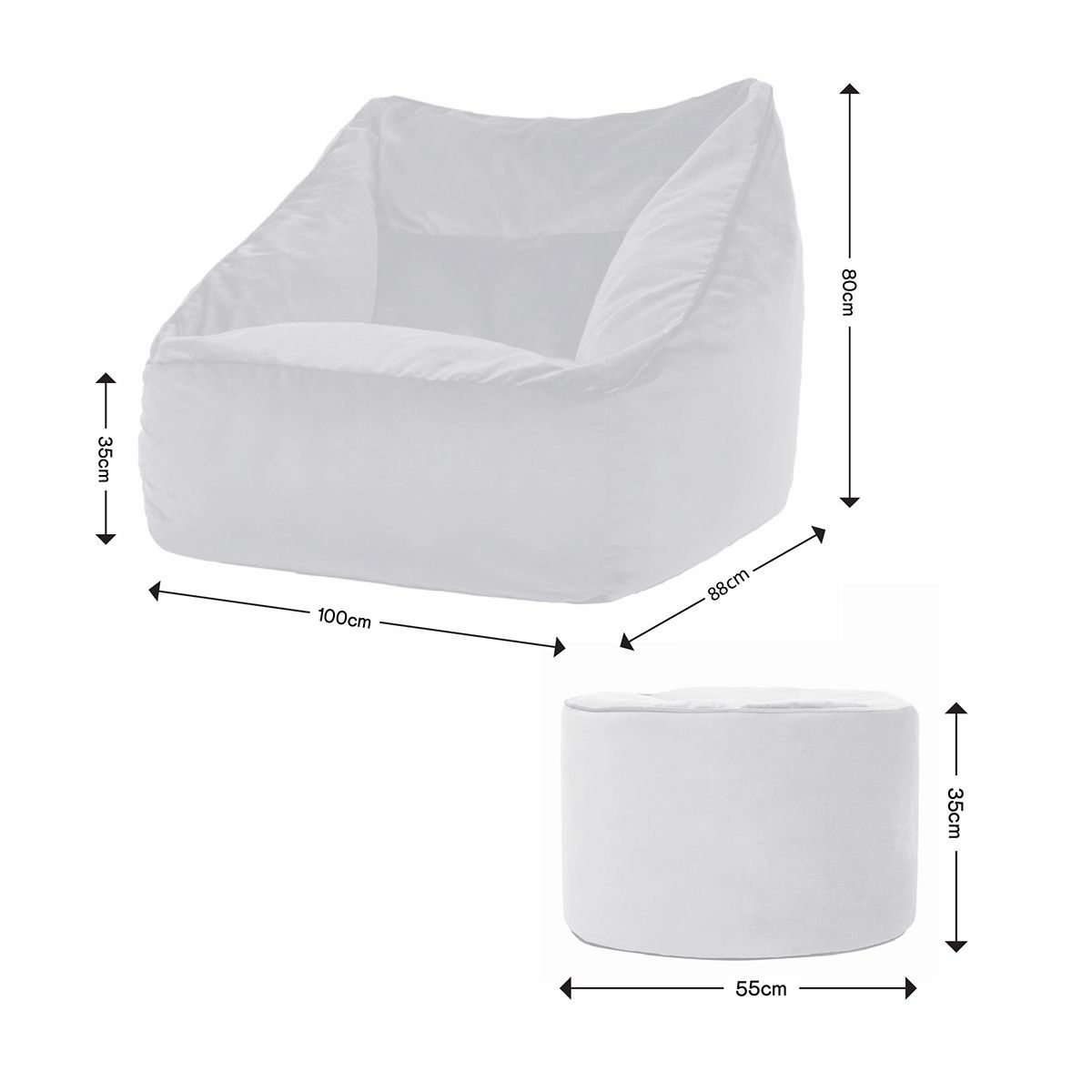 icon® Natalia Striped Woven Armchair Bean Bag