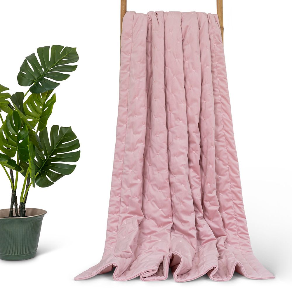 Icon® Rosa Velvet Throw, Rose Dust Pink