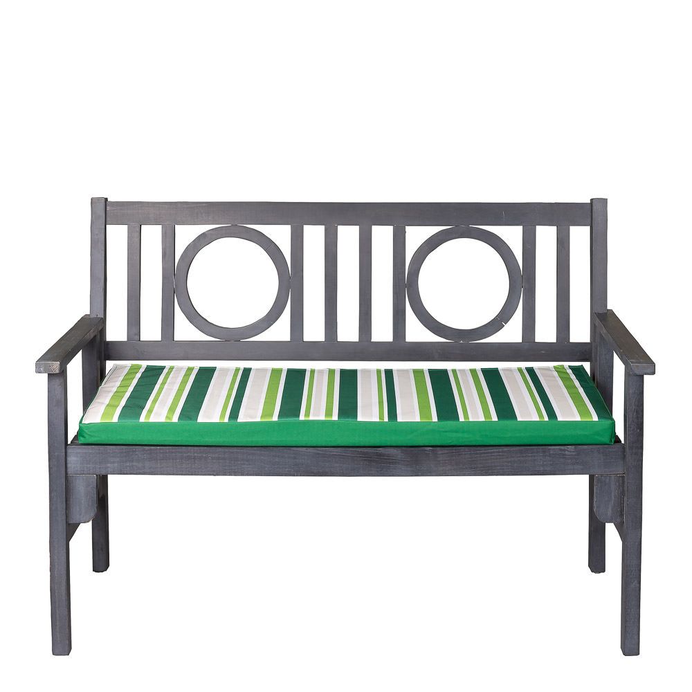 Striped Outdoor Garden Bench Cushion, 108 x 45cm