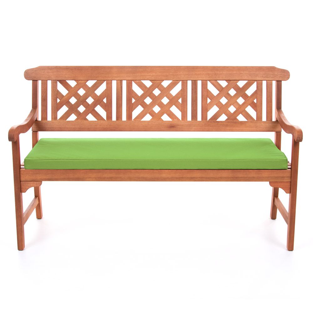 Lime Green Large 3 Seater Indoor Outdoor Bench Pad on Bench
