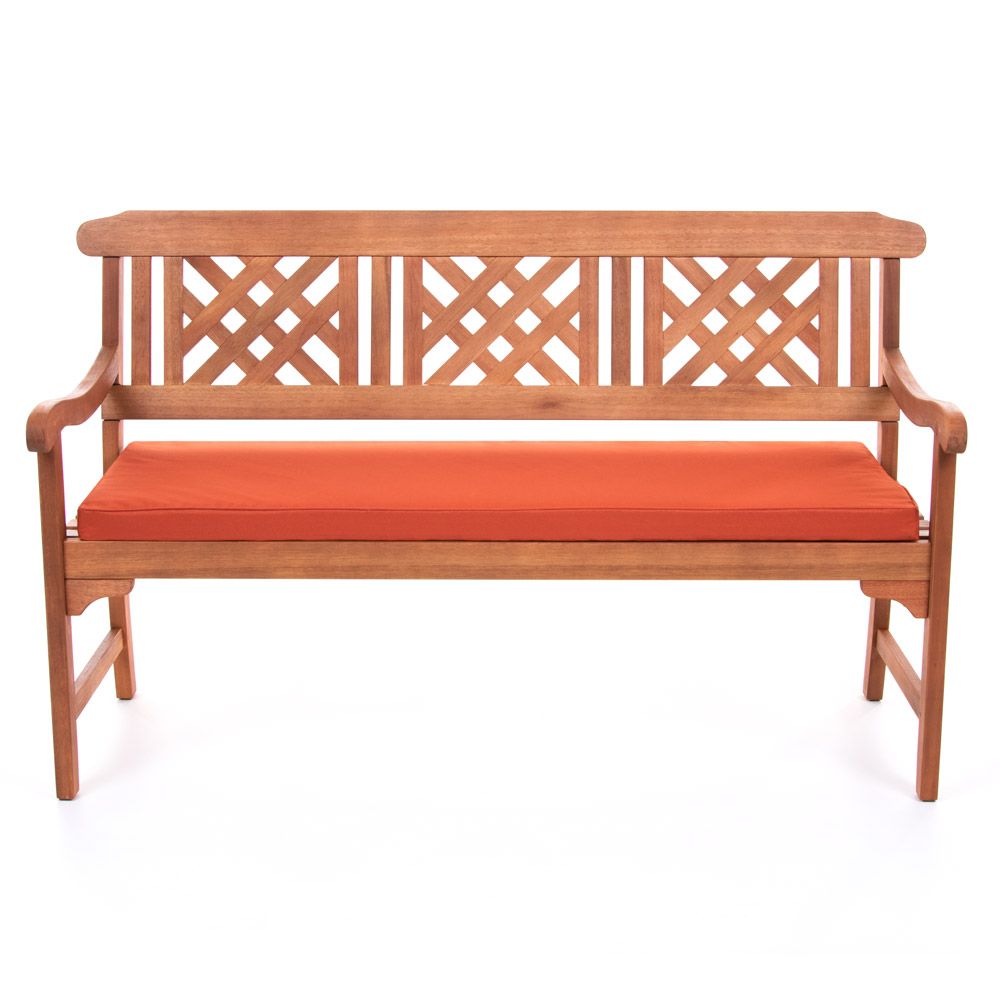 Terracotta Large 3 Seater Indoor Outdoor Bench Pad on Bench