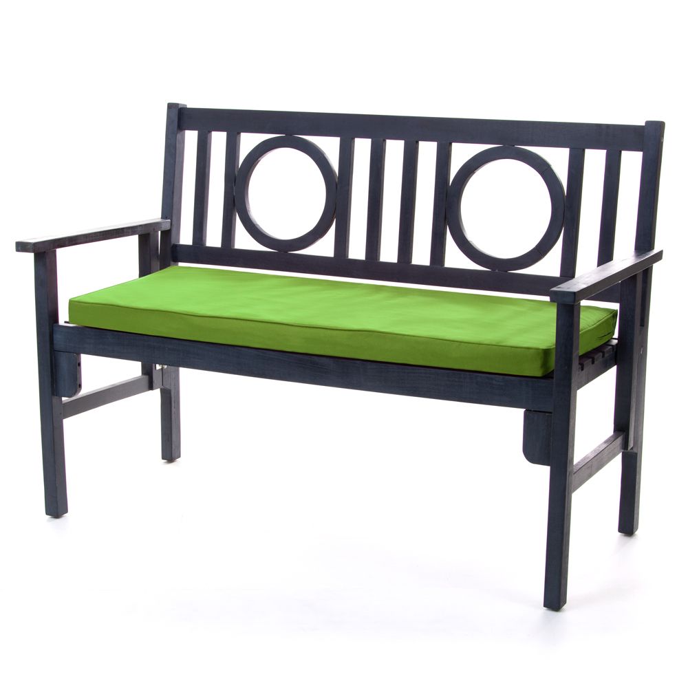 Lime Green Medium 2 Seater Indoor Outdoor Bench Pad on Bench