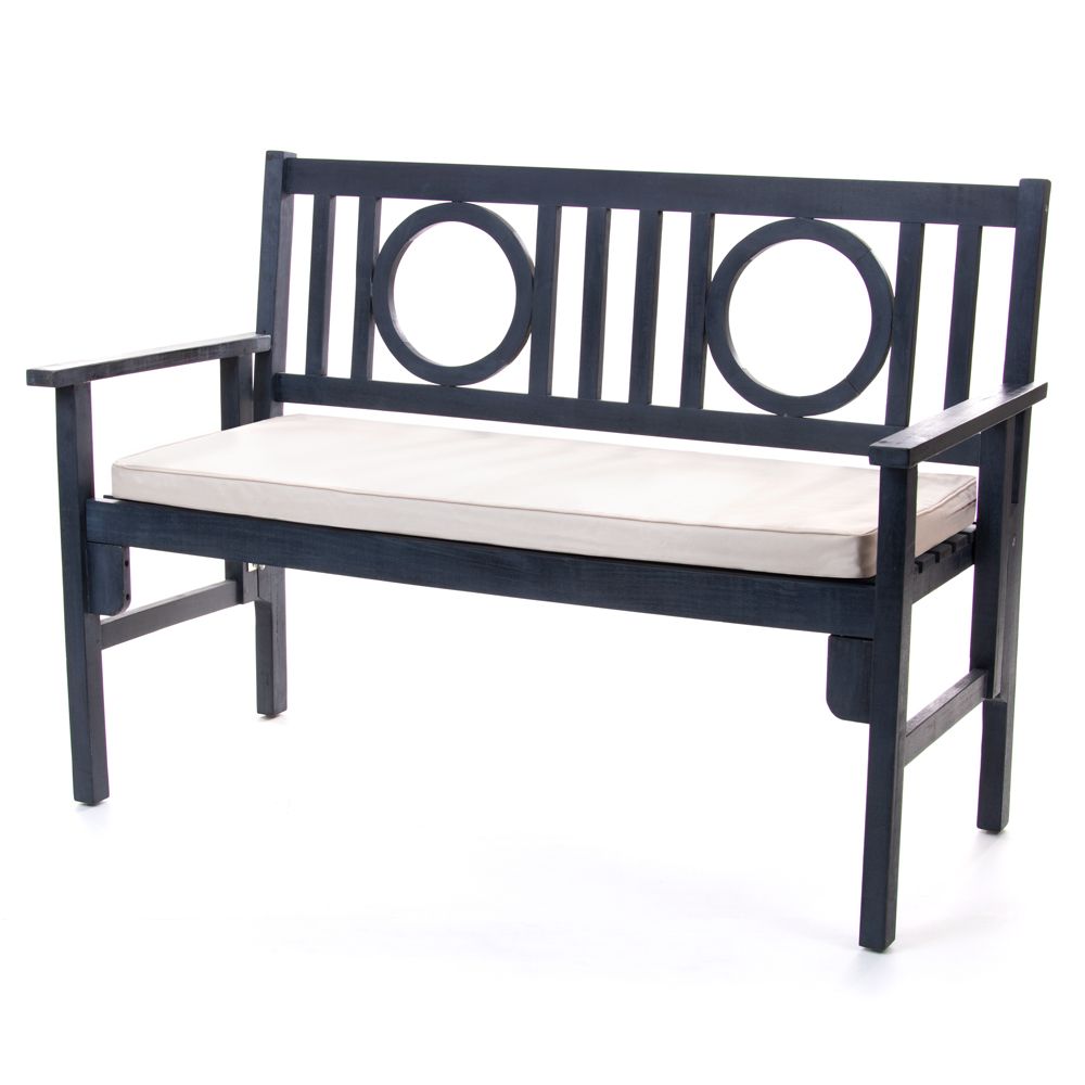Natural Stone Medium 2 Seater Indoor Outdoor Bench Pad on Bench