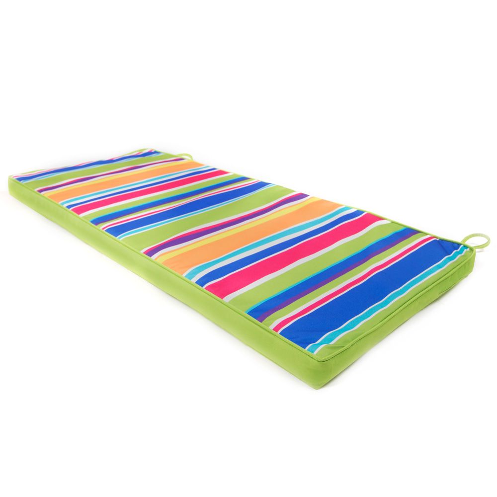 Technicolour stripe bench pad 