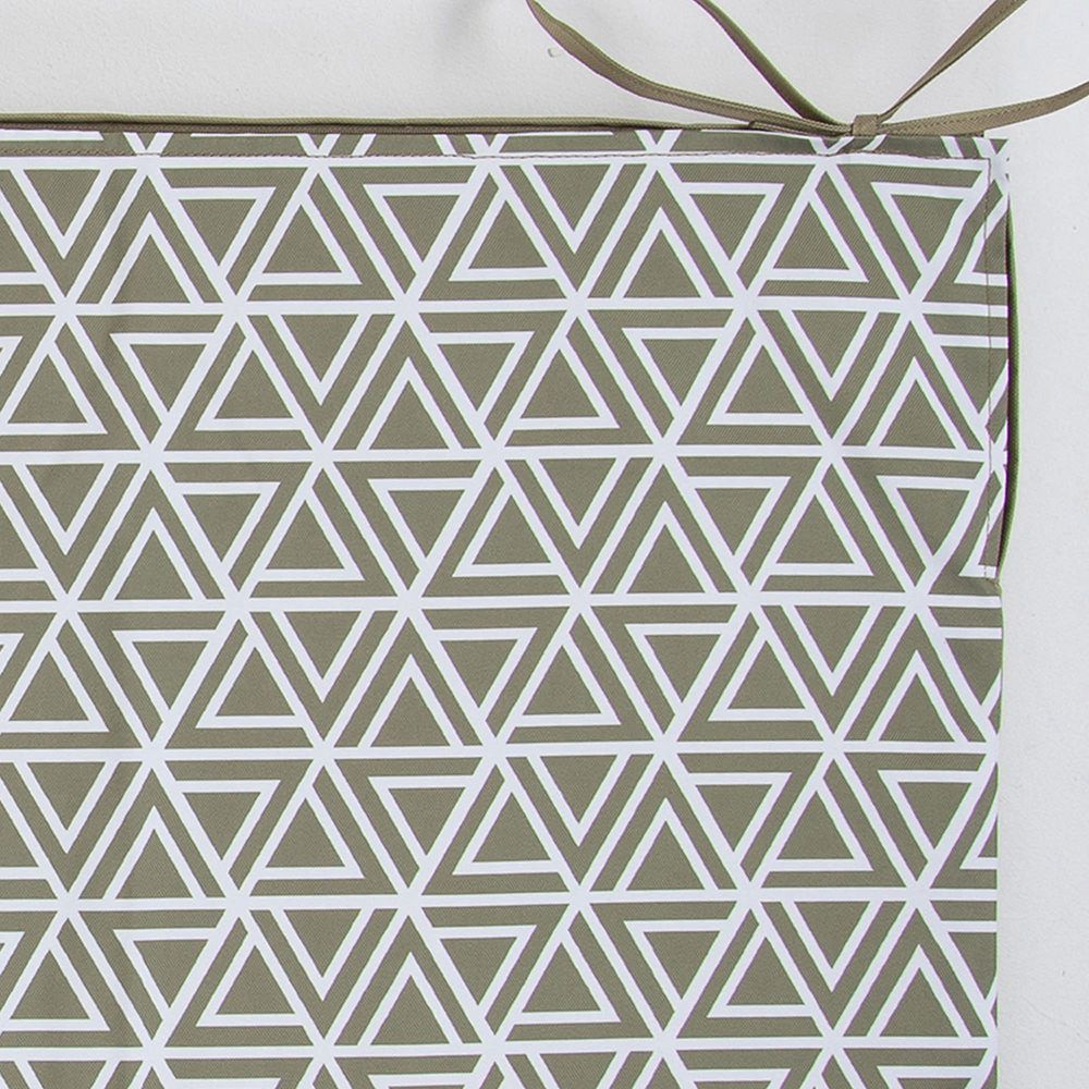 Veeva® Small Geometric Print Indoor Outdoor Bench Cushion, Olive