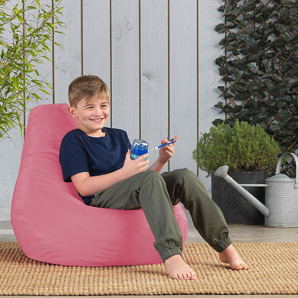 Veeva® Kids High Back Bean Bag Pod Indoor-Outdoor, Rose Dust