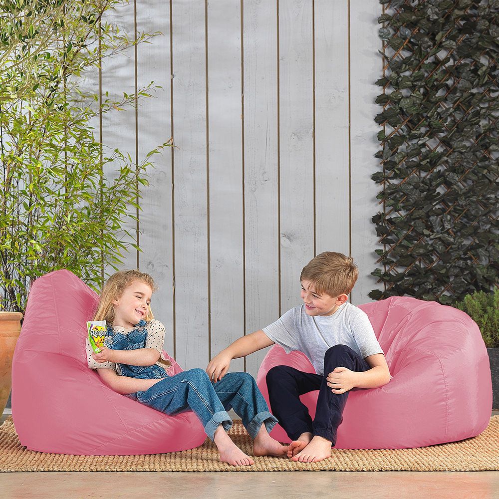 Veeva® Kids High Back Bean Bag Pod Indoor-Outdoor, Rose Dust