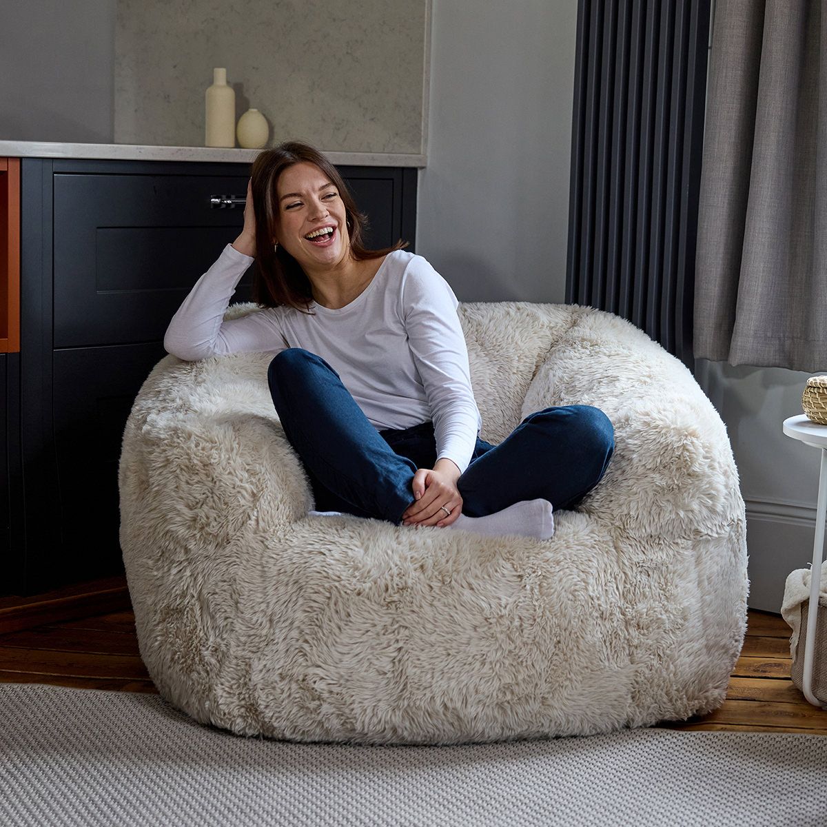 icon® Aspen Armchair, Faux Fur Natural