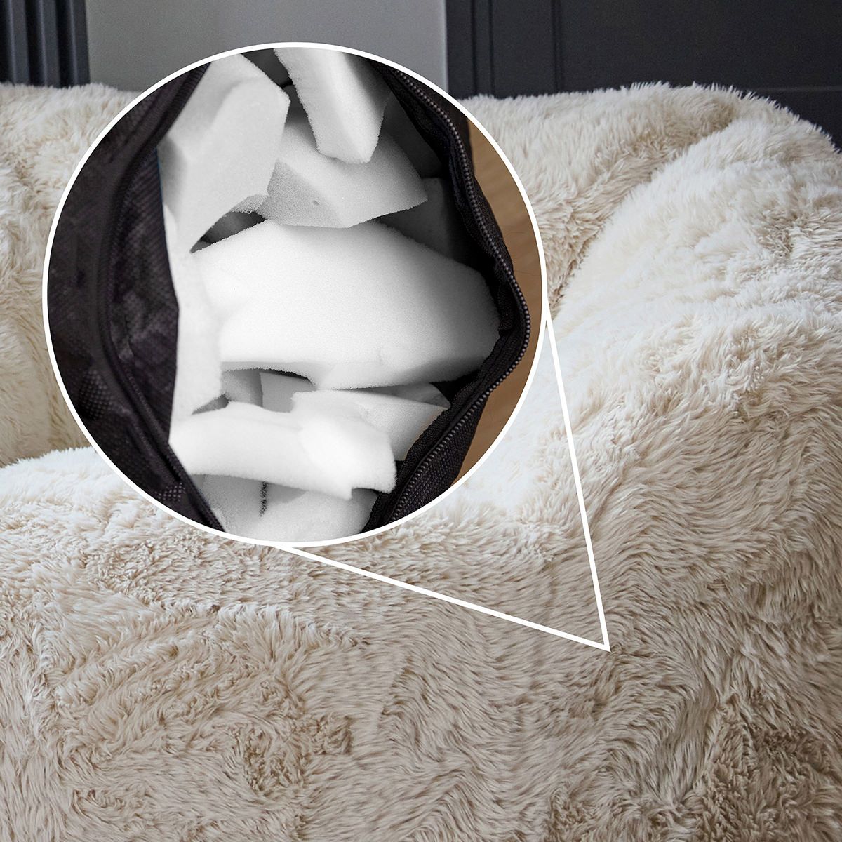 icon® Aspen Armchair, Faux Fur Natural