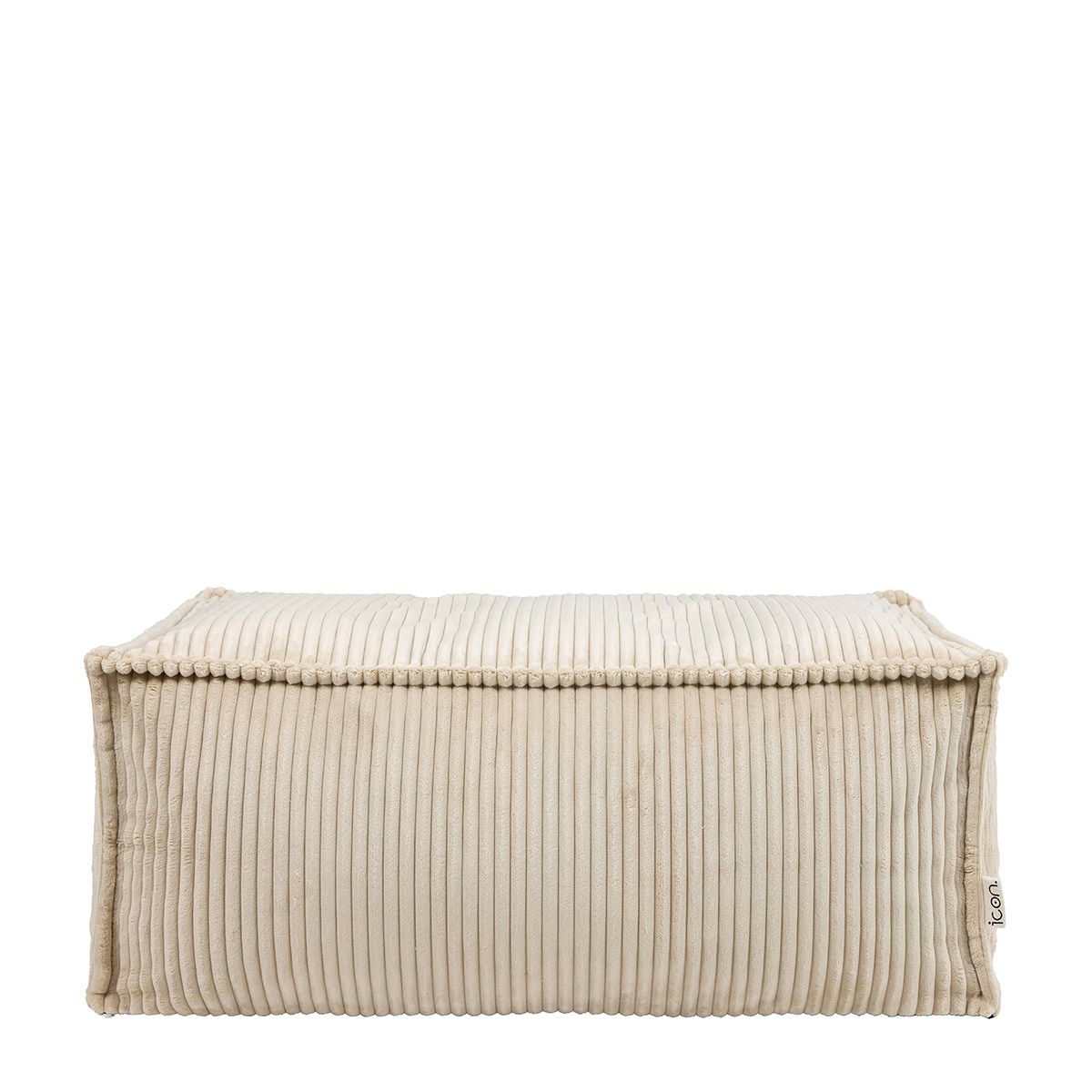 icon® Como Rectangle Chunky Cord Footstool, Natural