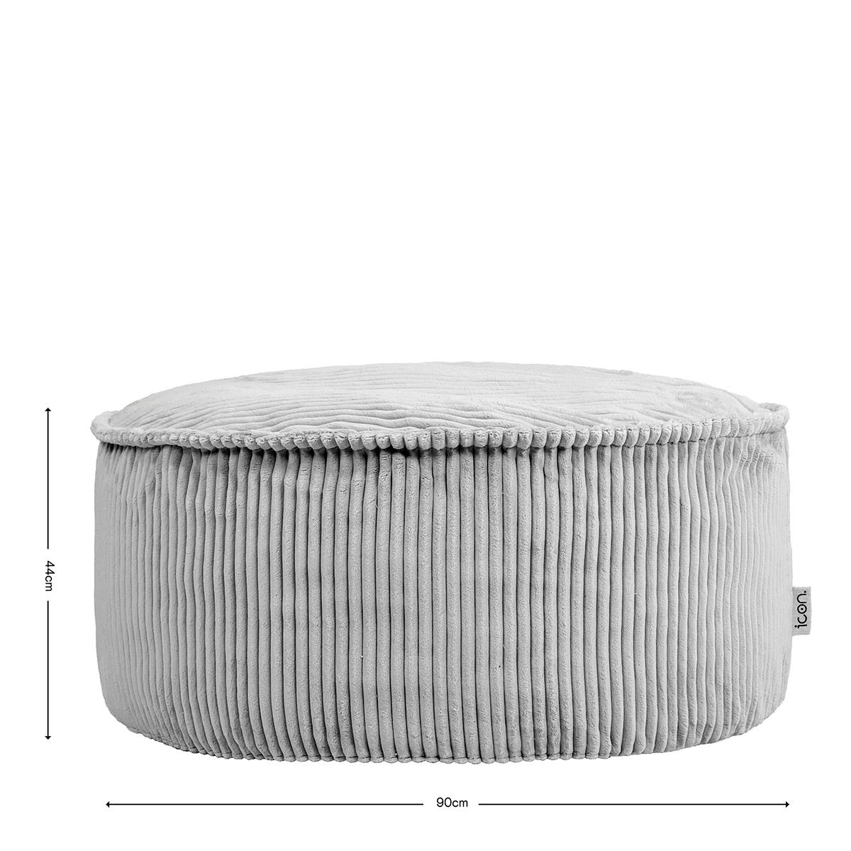 icon® Como Round Chunky Cord Footstool, Natural