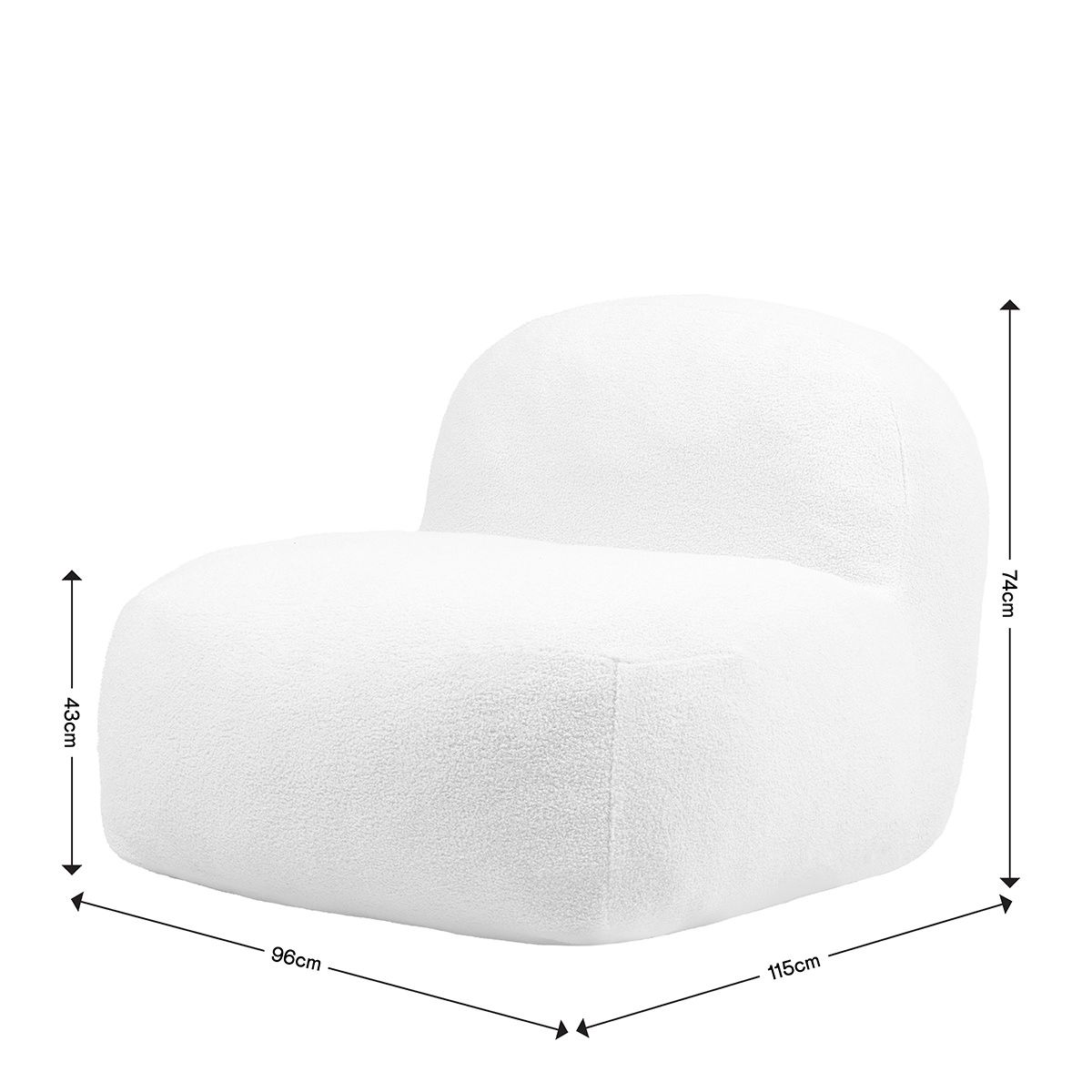 icon® Lisbon Boucle Chair, Cream
