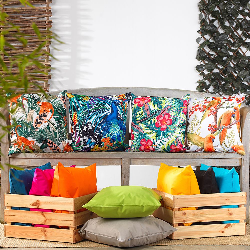 icon® Tropical Flower Indoor-Outdoor Cushion, Multicolour