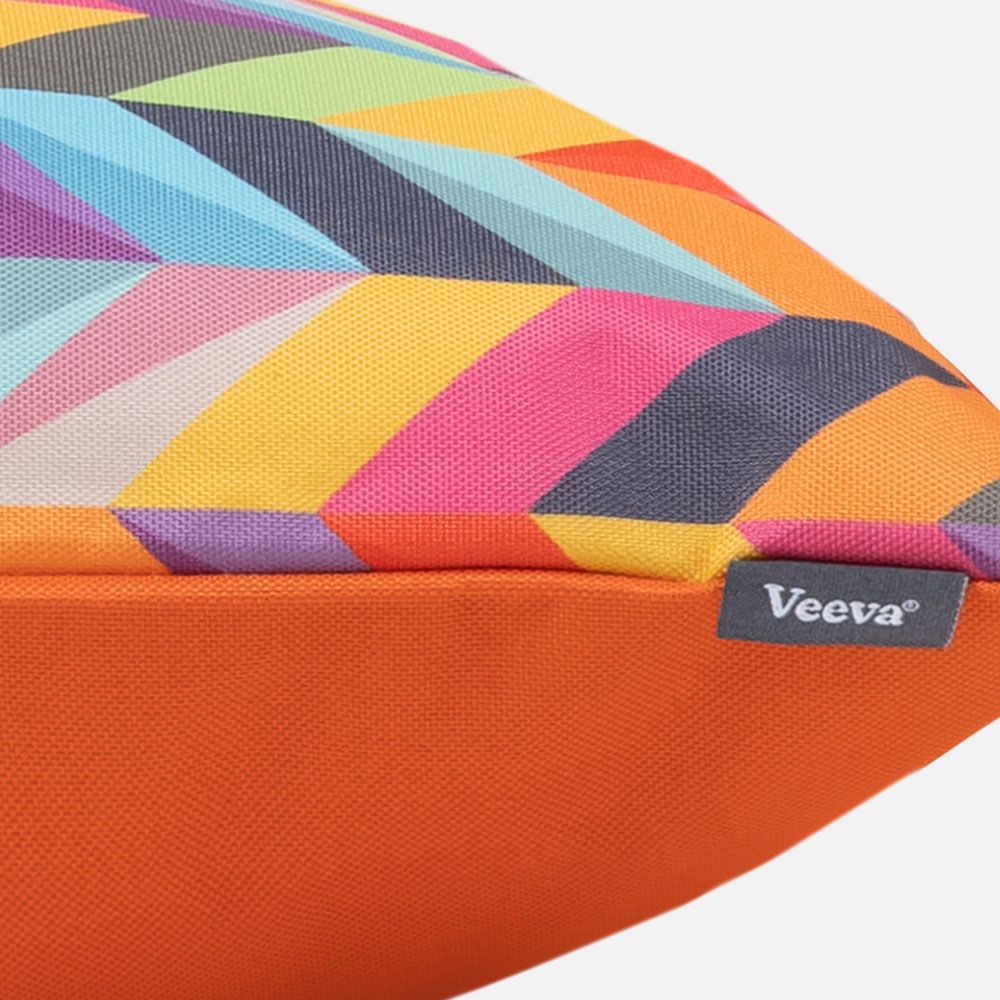 icon® Herringbone Print Indoor-Outdoor Cushion, Multicolour