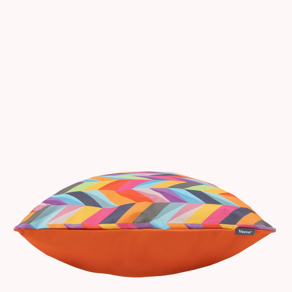 icon® Herringbone Print Indoor-Outdoor Cushion, Multicolour