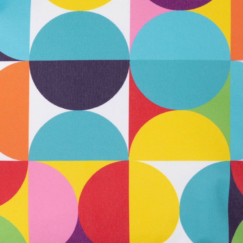 Veeva® Circluar Rainbow Geometric Print Outdoor Cushion